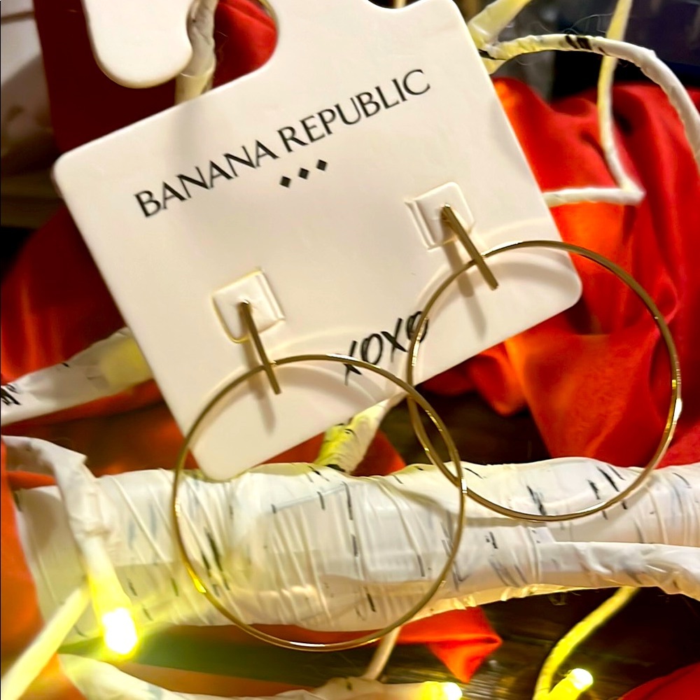 Banana Republic Gold Hoop Earrings
